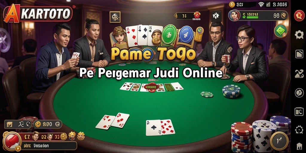 Screenshot AKARTOTO menampilkan gameplay Poker yang menarik dan dinamis.