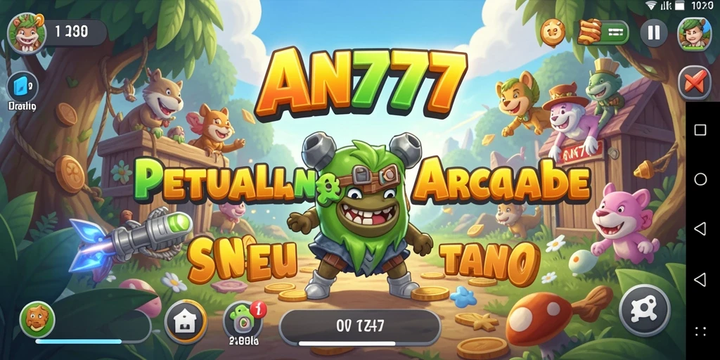 Tampilan gameplay AN777 yang penuh warna dan menantang.