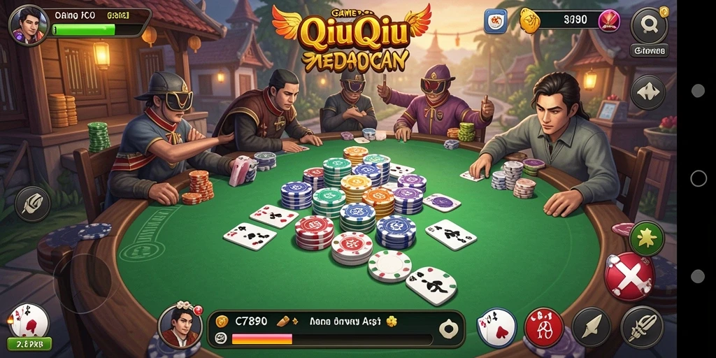 Tampilan gameplay menarik dari game QiuQiu C7890.