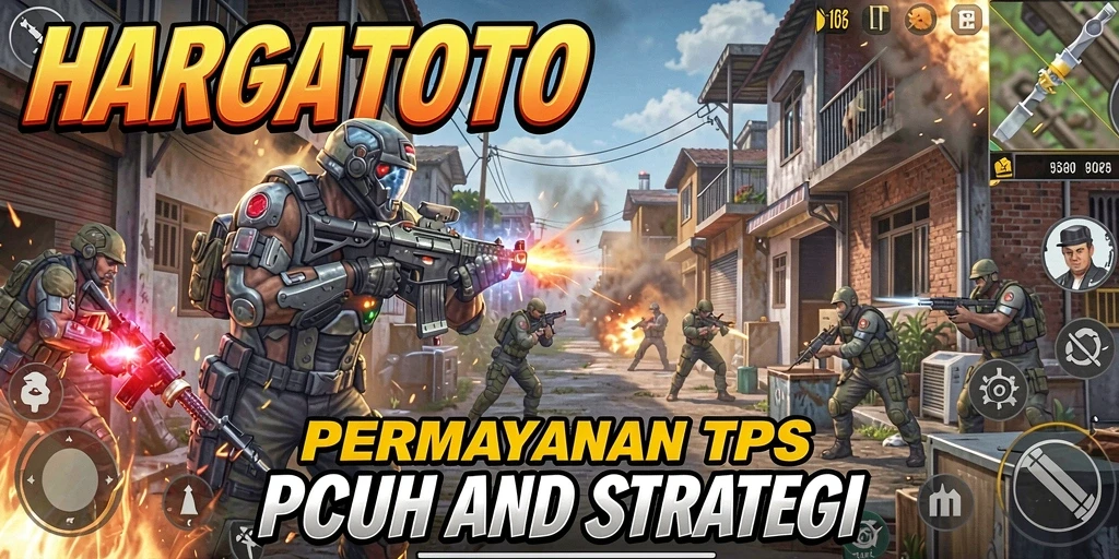 Tangkapan layar permainan HARGATOTO menunjukkan aksi intens TPS yang menghibur.