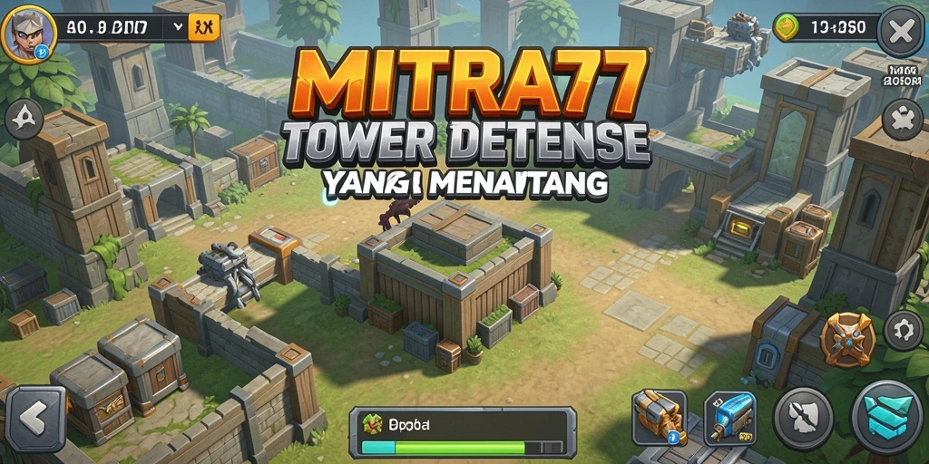 Tangkapan layar gameplay MITRA77 menampilkan aksi seru dalam Tower Defense.