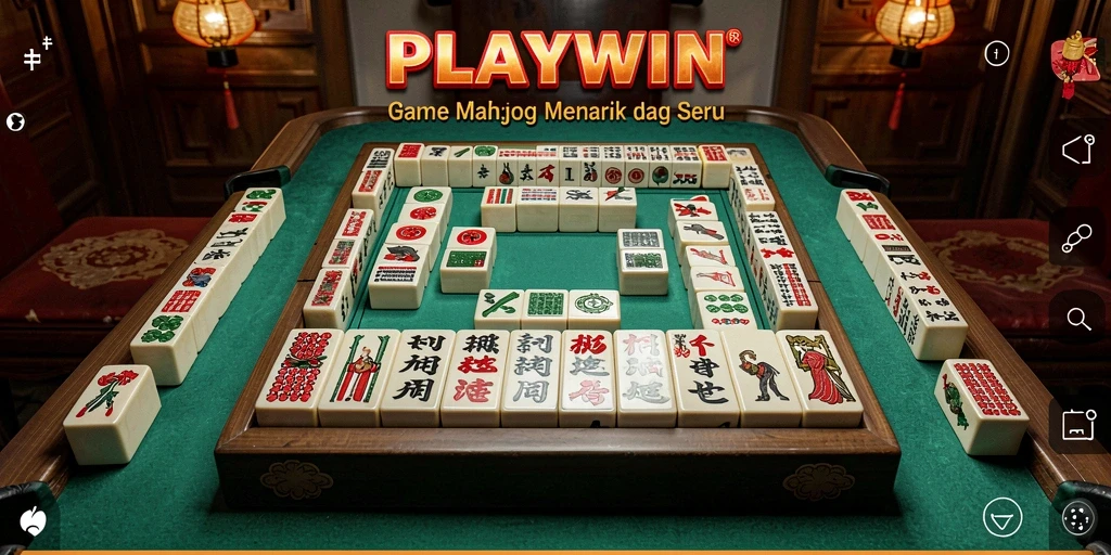 Tangkapan layar utama dari gameplay Mahjong yang mengasyikkan.
