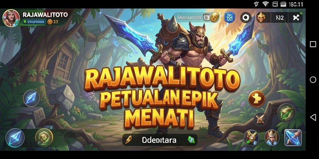 Screenshot utama RAJAWALITOTO menampilkan petualangan seru di dunia magis.