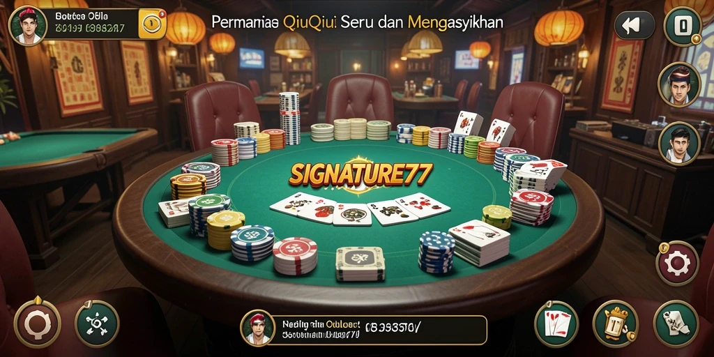 Gameplay seru dalam SIGNATURE77 menampilkan pertempuran QiuQiu yang mendebarkan.